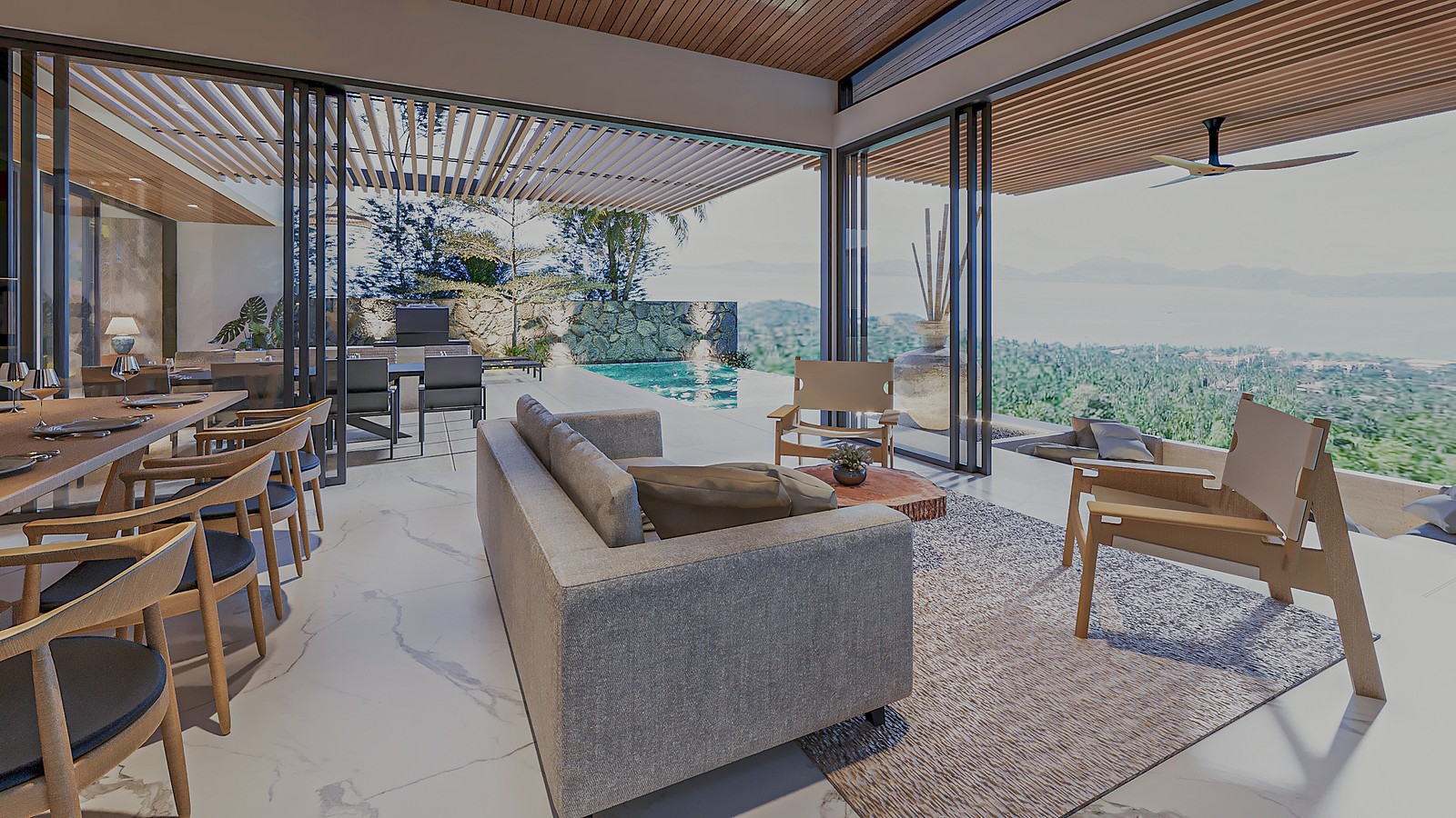 Sense8 Samui bedroom with ocean view